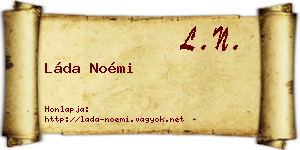 Láda Noémi névjegykártya